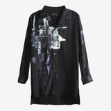 Black shirt, front view