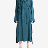 Navy dress, full body view
