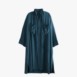Navy dress, front view