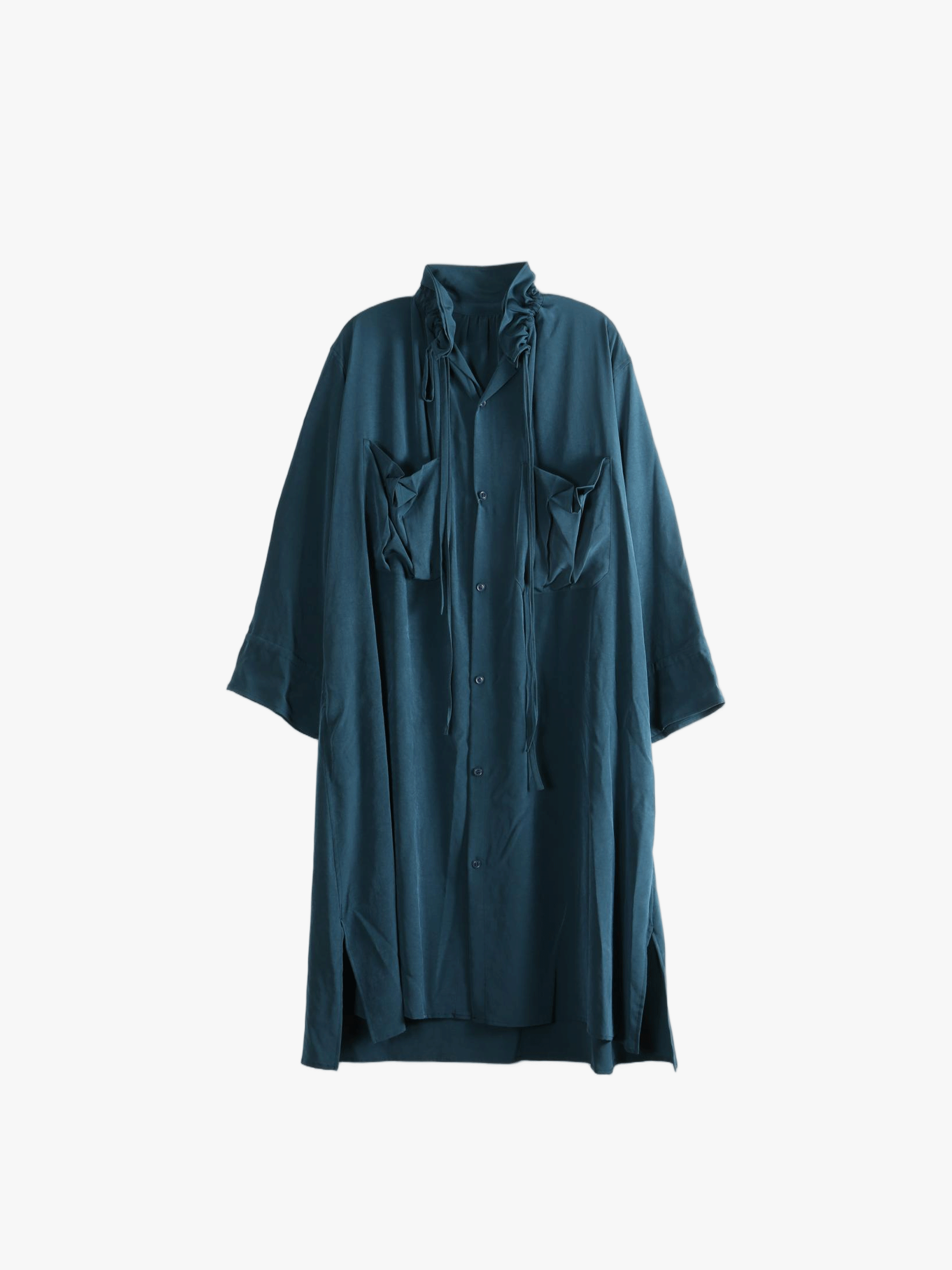 Navy dress, front view