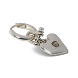 PARTS OF FOUR - Jazz's Solid Heart Earring (Extra Small, 0.2 CT, Tiny Faceted Diamond Slab, PA+FCDIA)