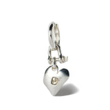 PARTS OF FOUR - Jazz's Solid Heart Earring (Extra Small, 0.2 CT, Tiny Faceted Diamond Slab, PA+FCDIA)