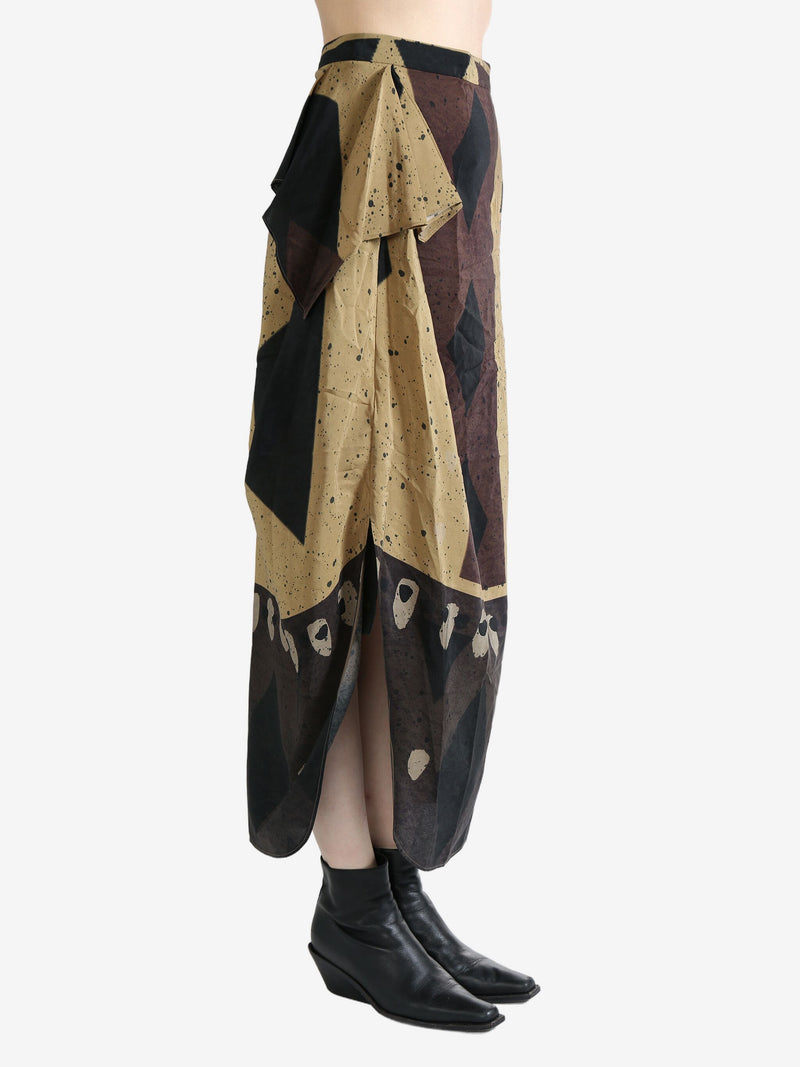 YANGKEHAN - Women Panel Graphic Long Skirt