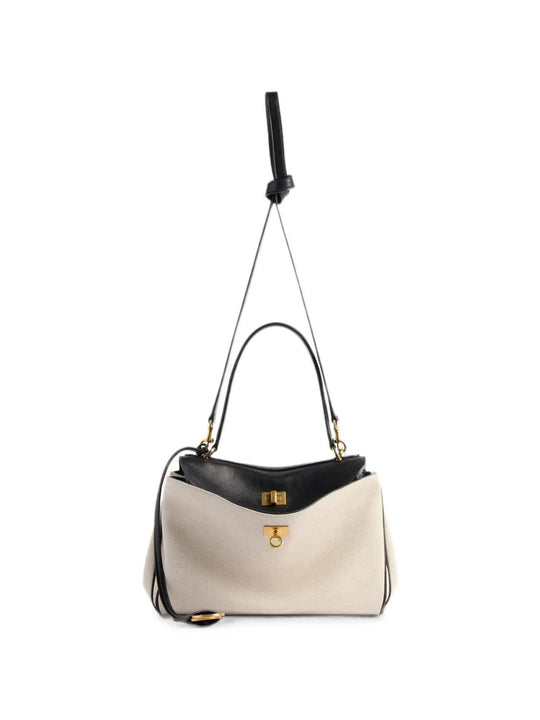 Tan bag, front view
