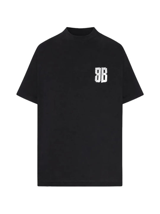 Black t-shirt, front view