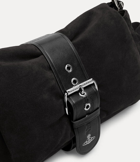 Close up of Black bag, showing detail