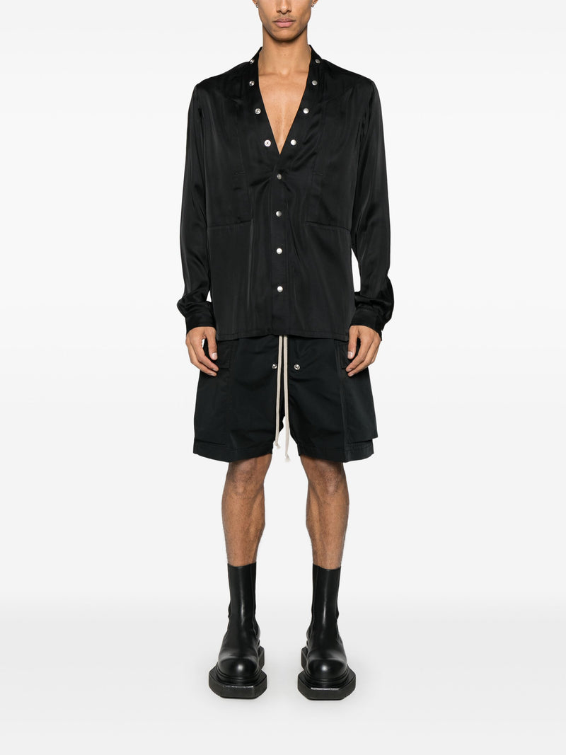 RICK OWENS - Men Charmeuse Larry Fogpocket Shirt