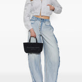 Grey top, full body view