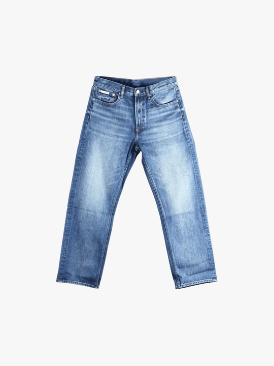 Blue jeans, front view
