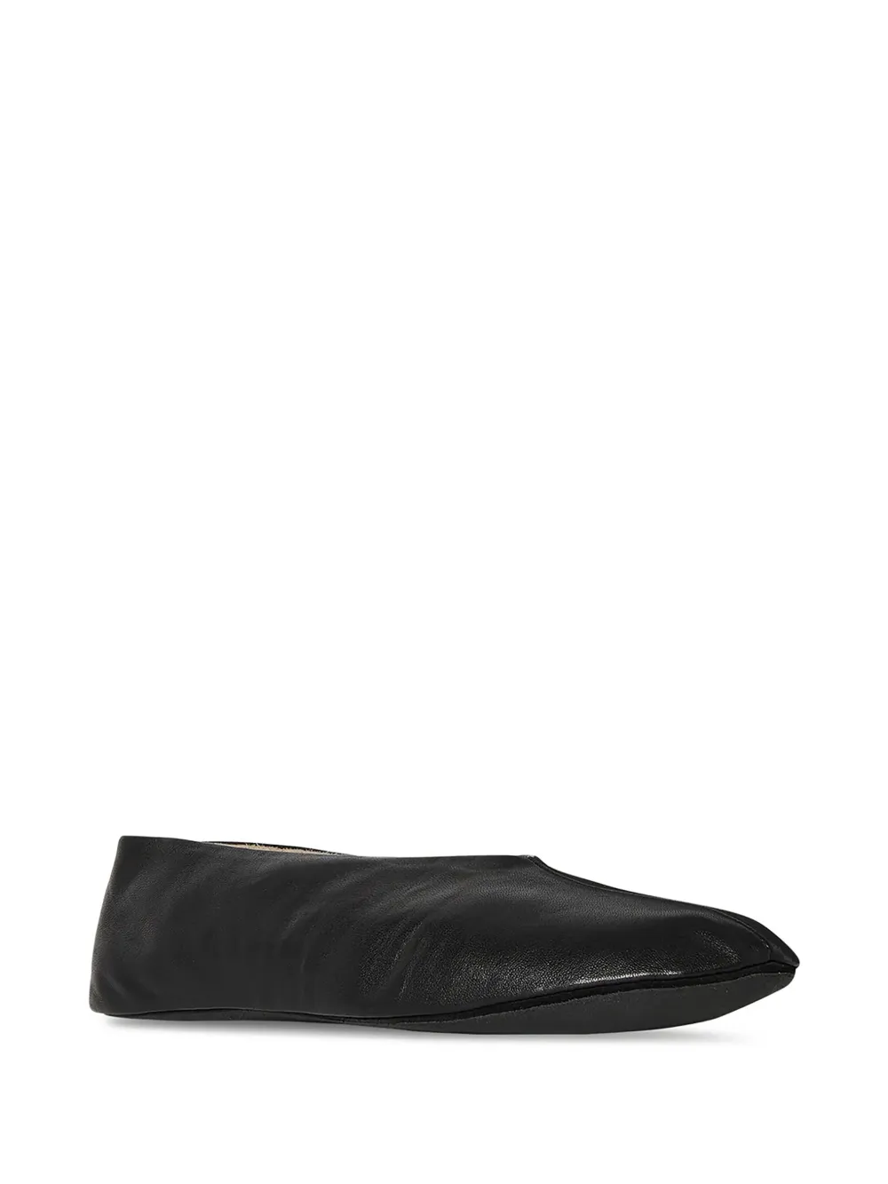 Black slipper, side view