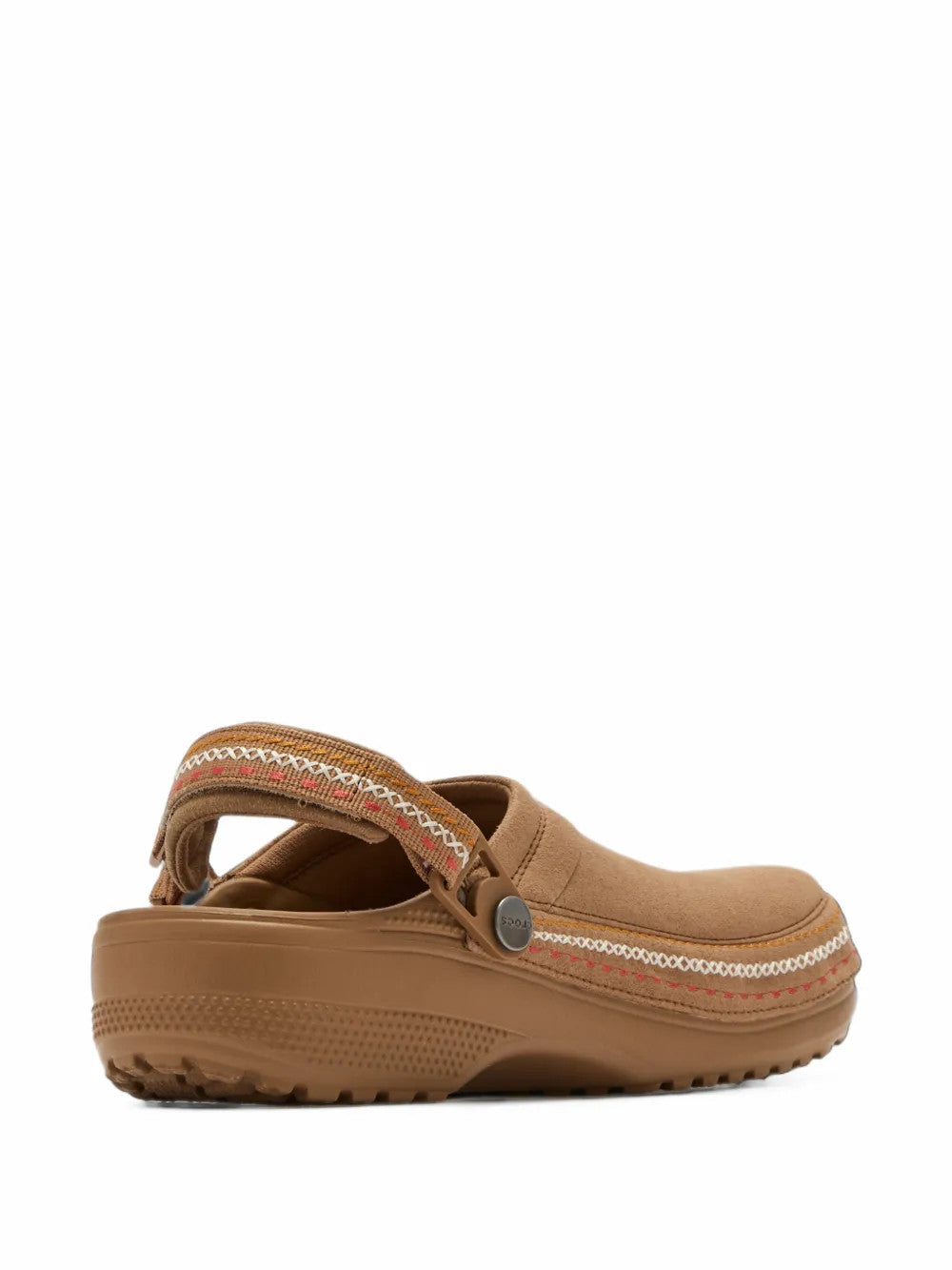 Tan shoes, side view