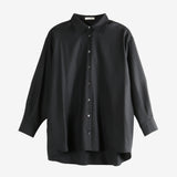 black shirt, front view