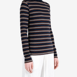 Black top worn by a person, showing the top fit