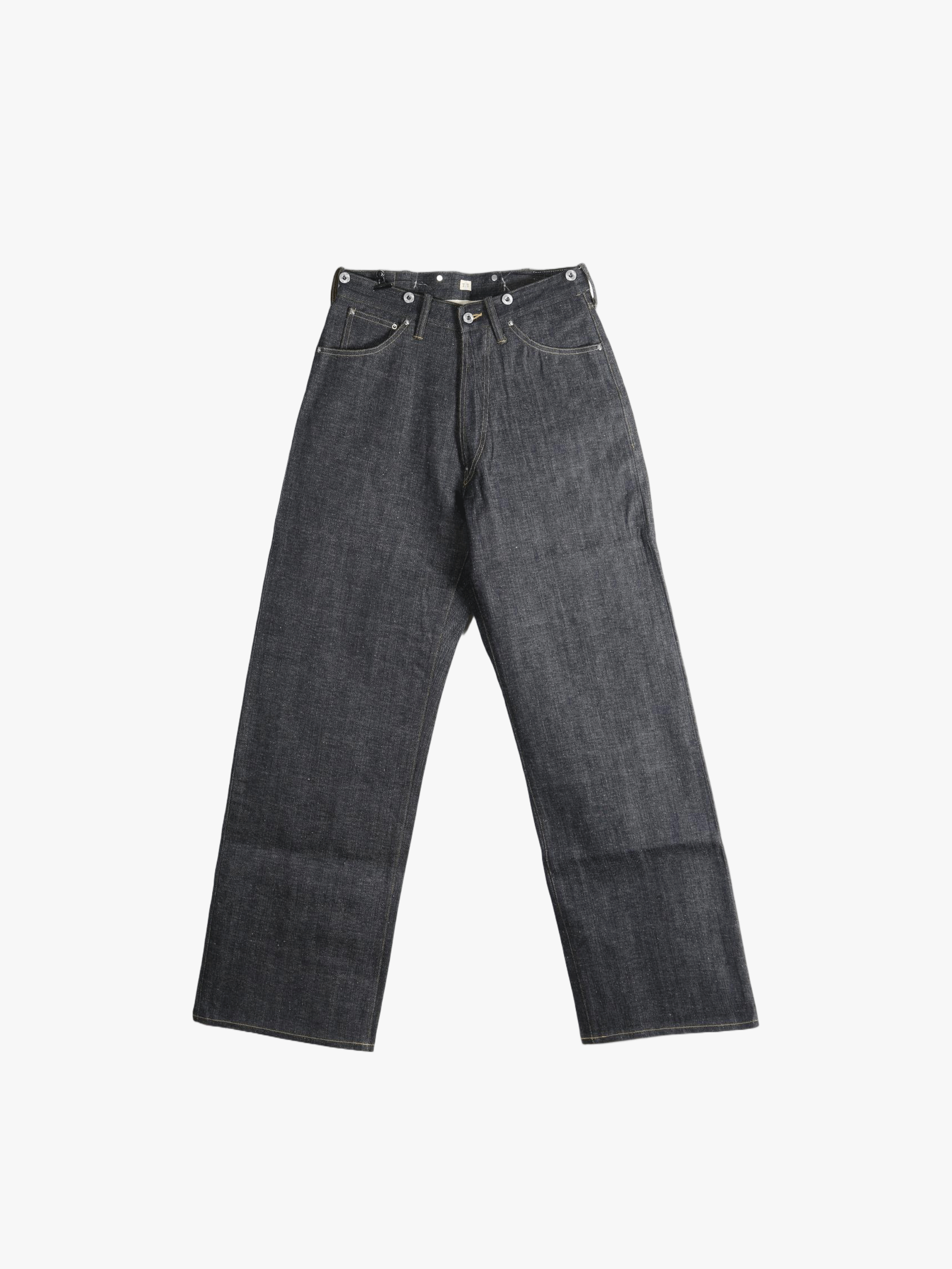 Navy pants, front view