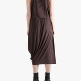 Brown dress, full body view