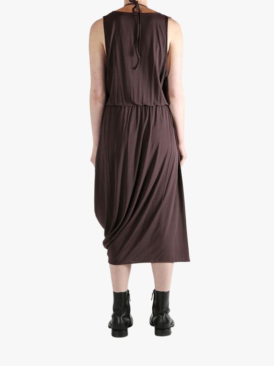 Brown dress, full body view