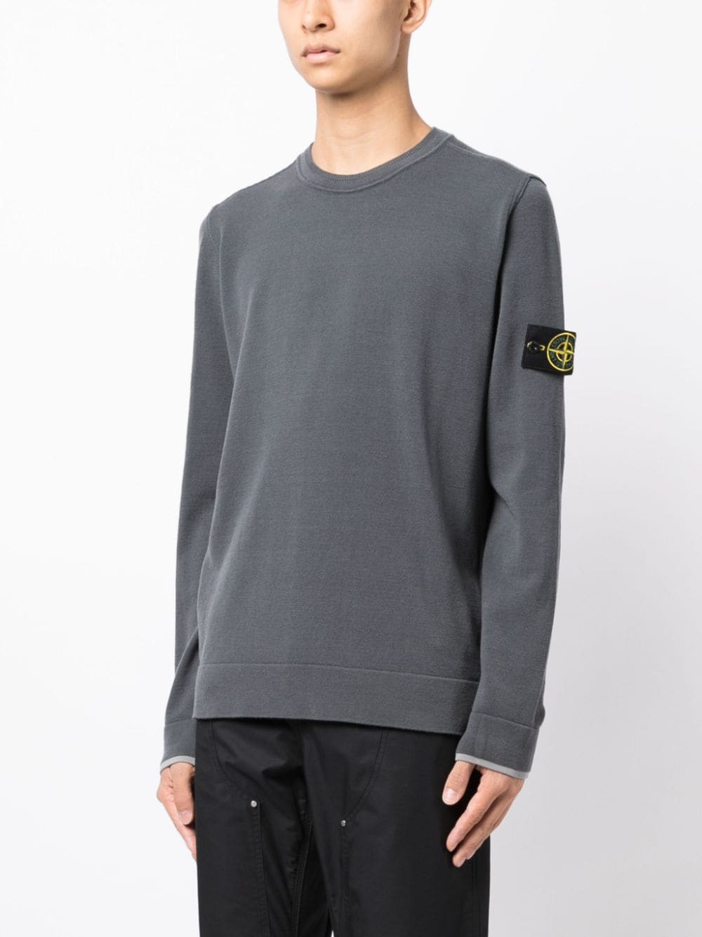 Stone Island Logo Patch Turtleneck Jumper