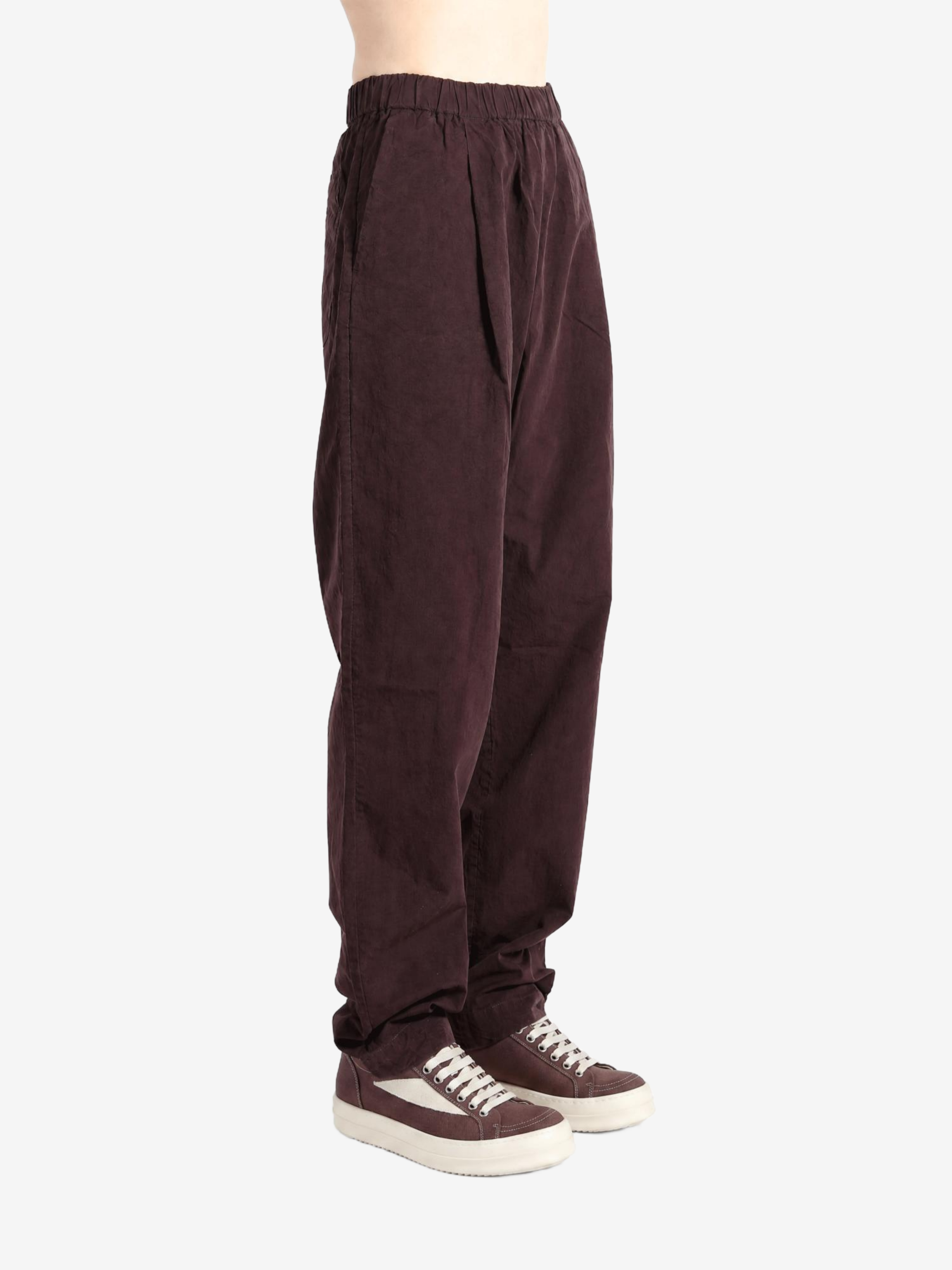 Brown pants, full body view