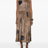 Brown dress, full body view