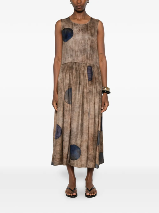 Brown dress, full body view