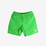 Green shorts, front view