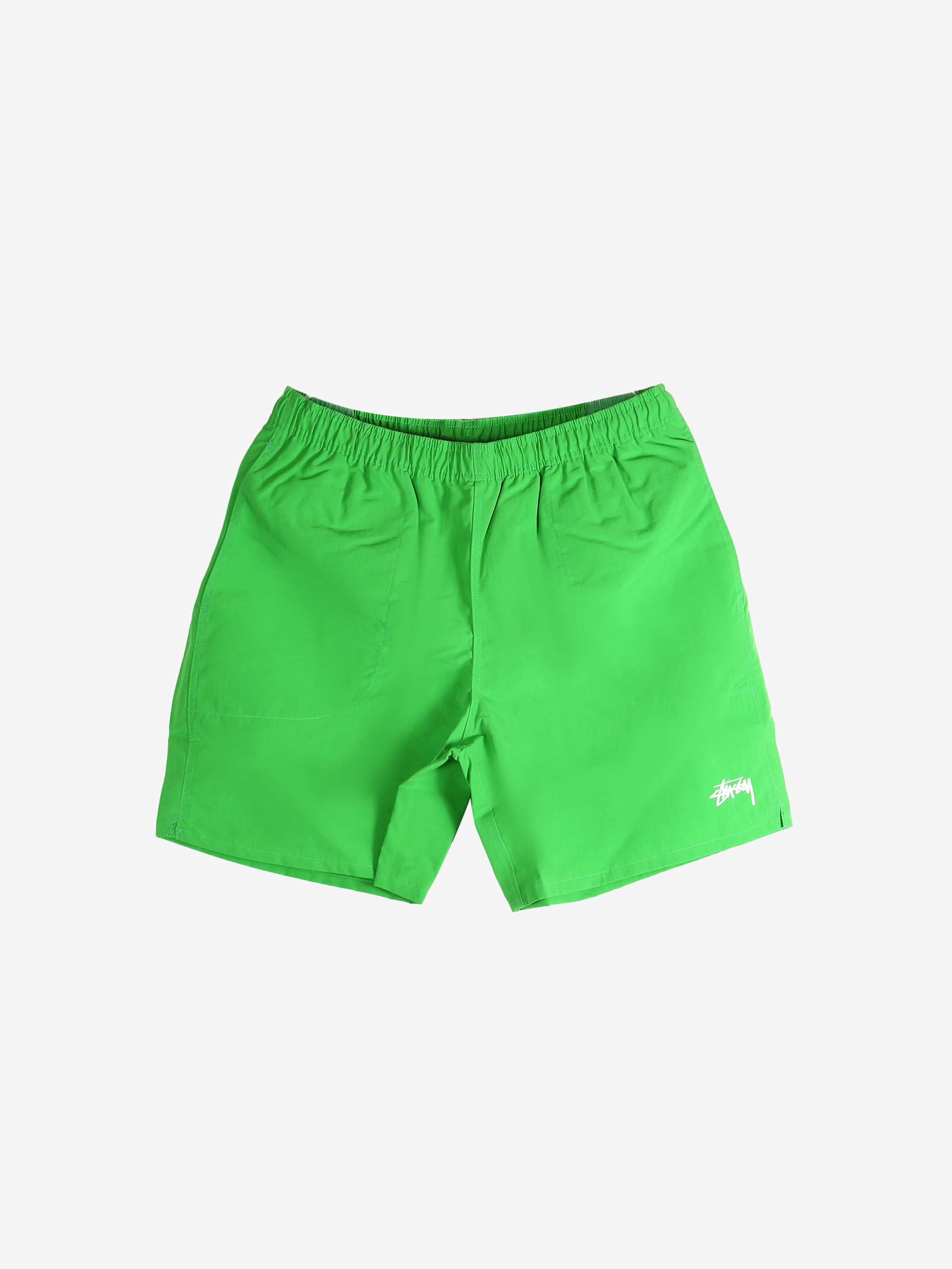 Green shorts, front view