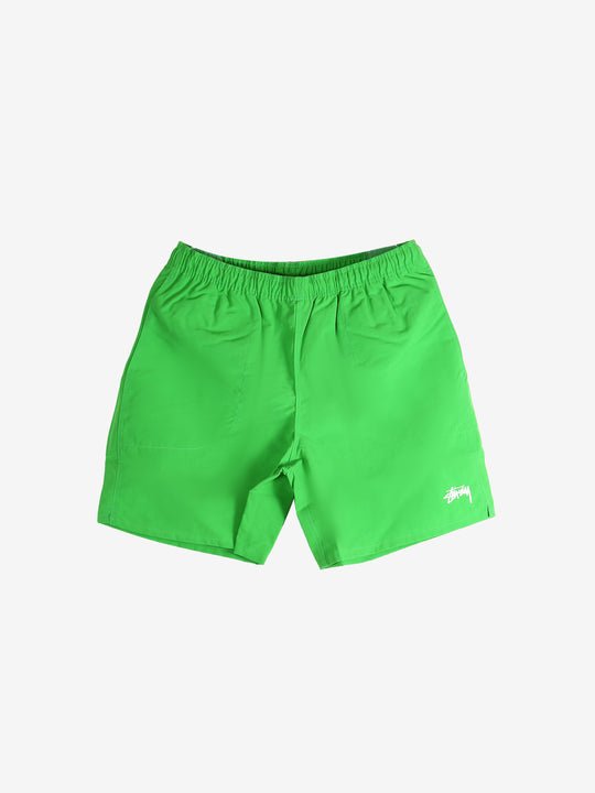 Green shorts, front view