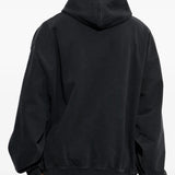 Black hoodie, full body view