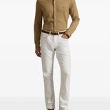 Brown shirt, full body view