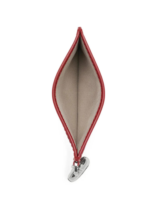 Red accessories, front view