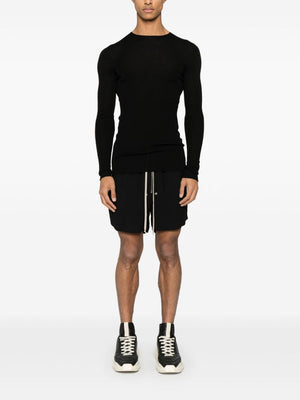 RICK OWENS - Men Ribbed Round Neck Sweater