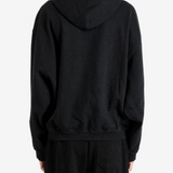 Black hoodie, full body view