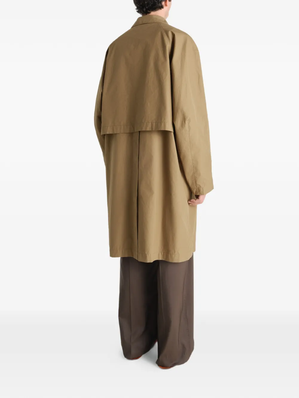 Tan jacket, full body view