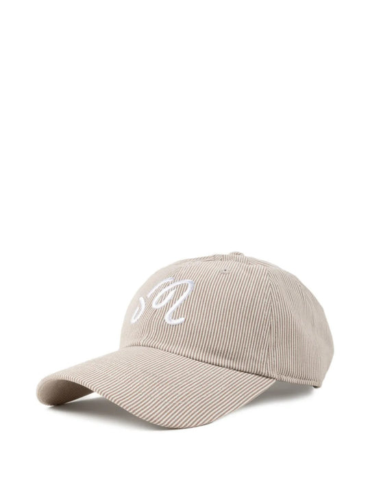 Tan hat, front view