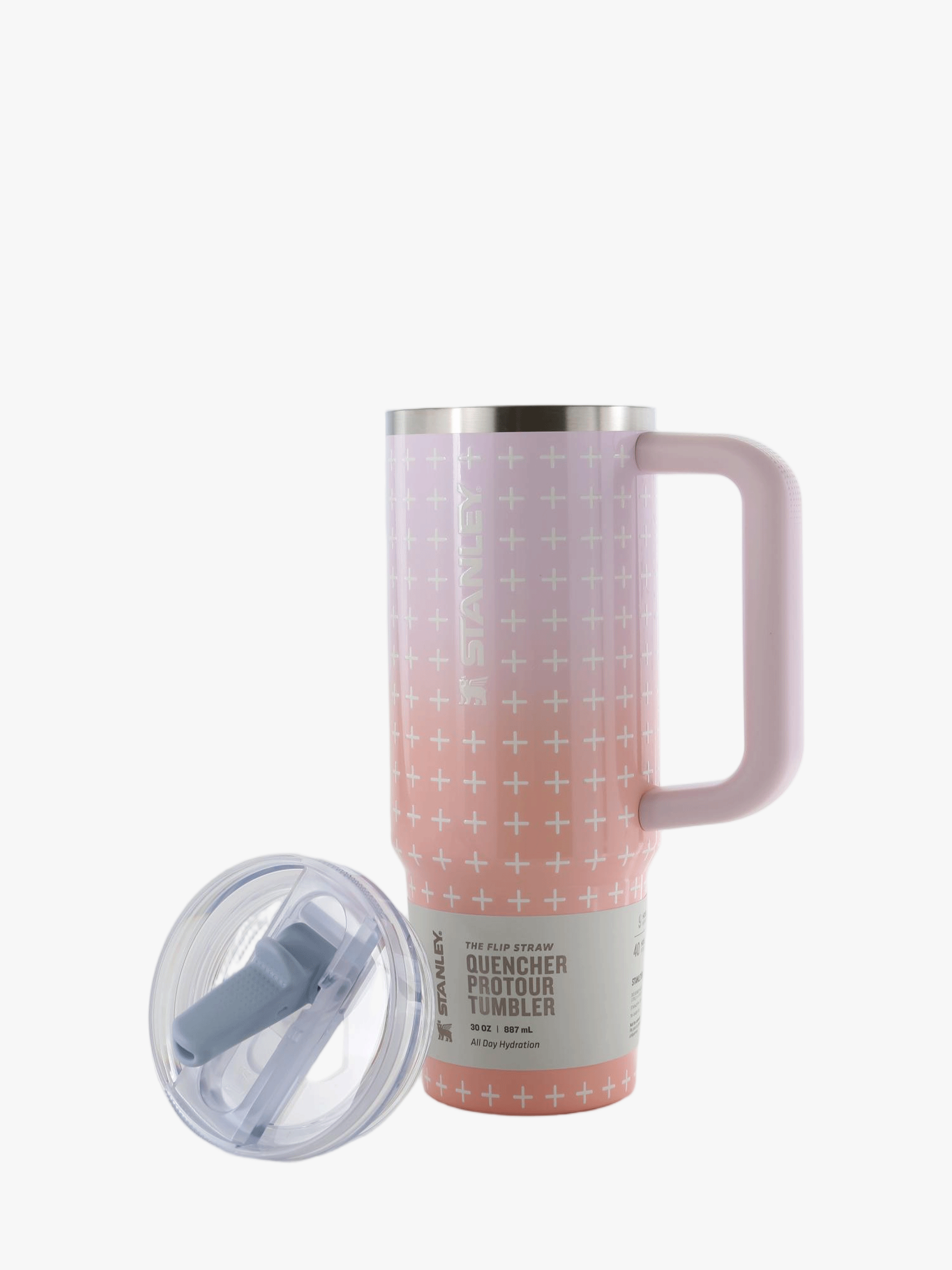 Pink product, front view