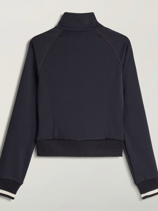 Black jacket, back view