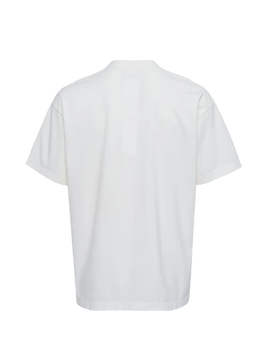 White t-shirt, back view