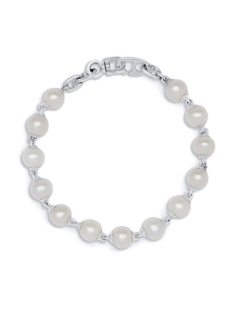 MAOR CONSI BRACELET IN SILVER WITH WHITE PEARL