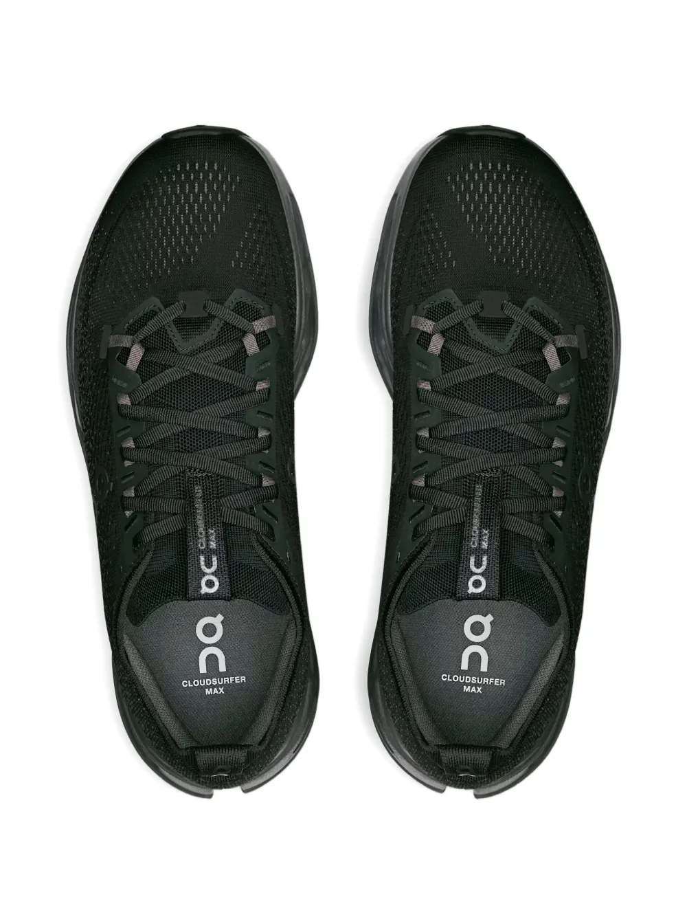 black sneakers,top view