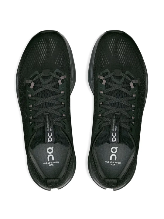 black sneakers,top view