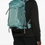 Green bag worn by a person, showing the bag fit
