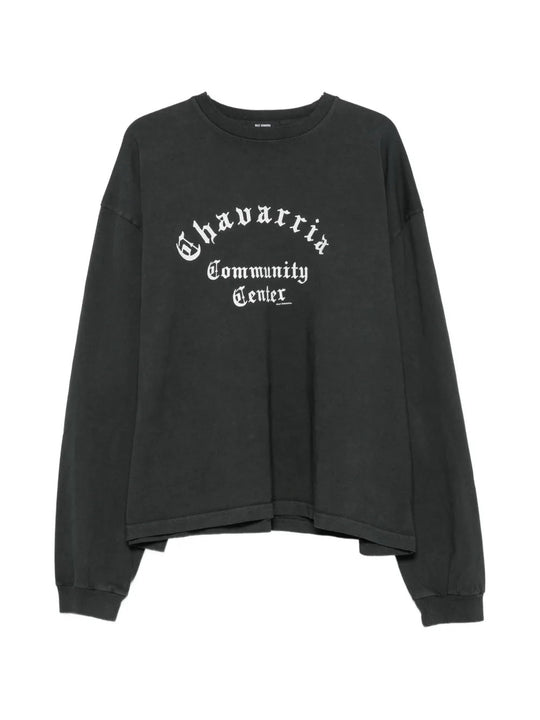Black t-shirt, front view