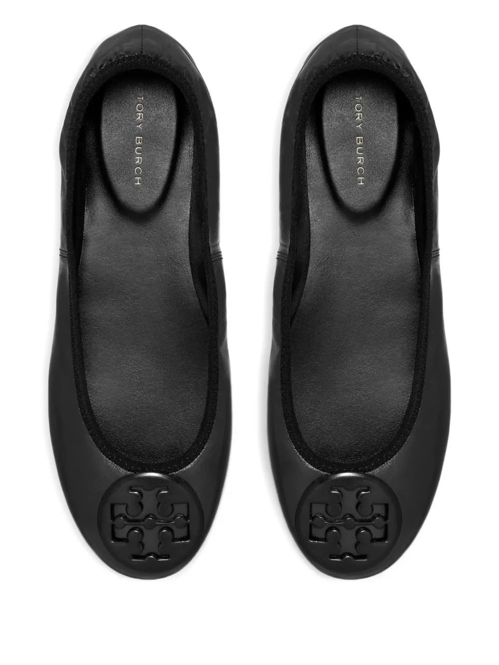 Black sandals, top view