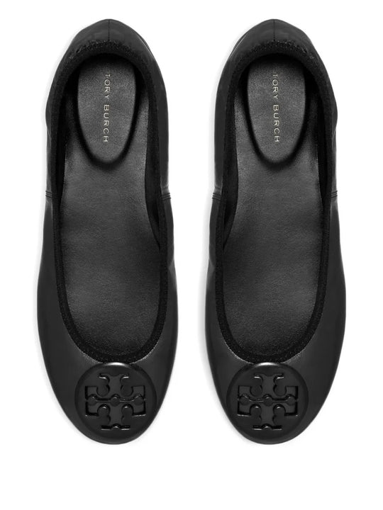 Black sandals, top view