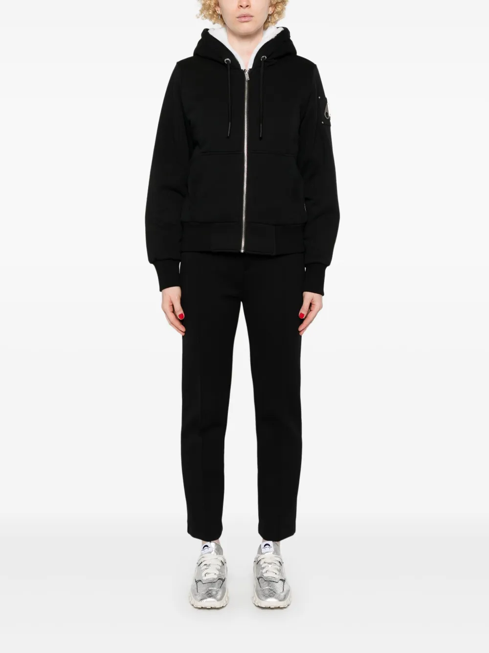 Black coat, full body view