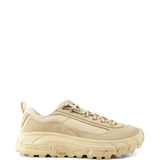 Tan shoes, side view
