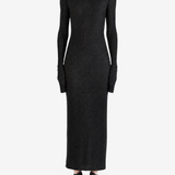 Black dress, full body view