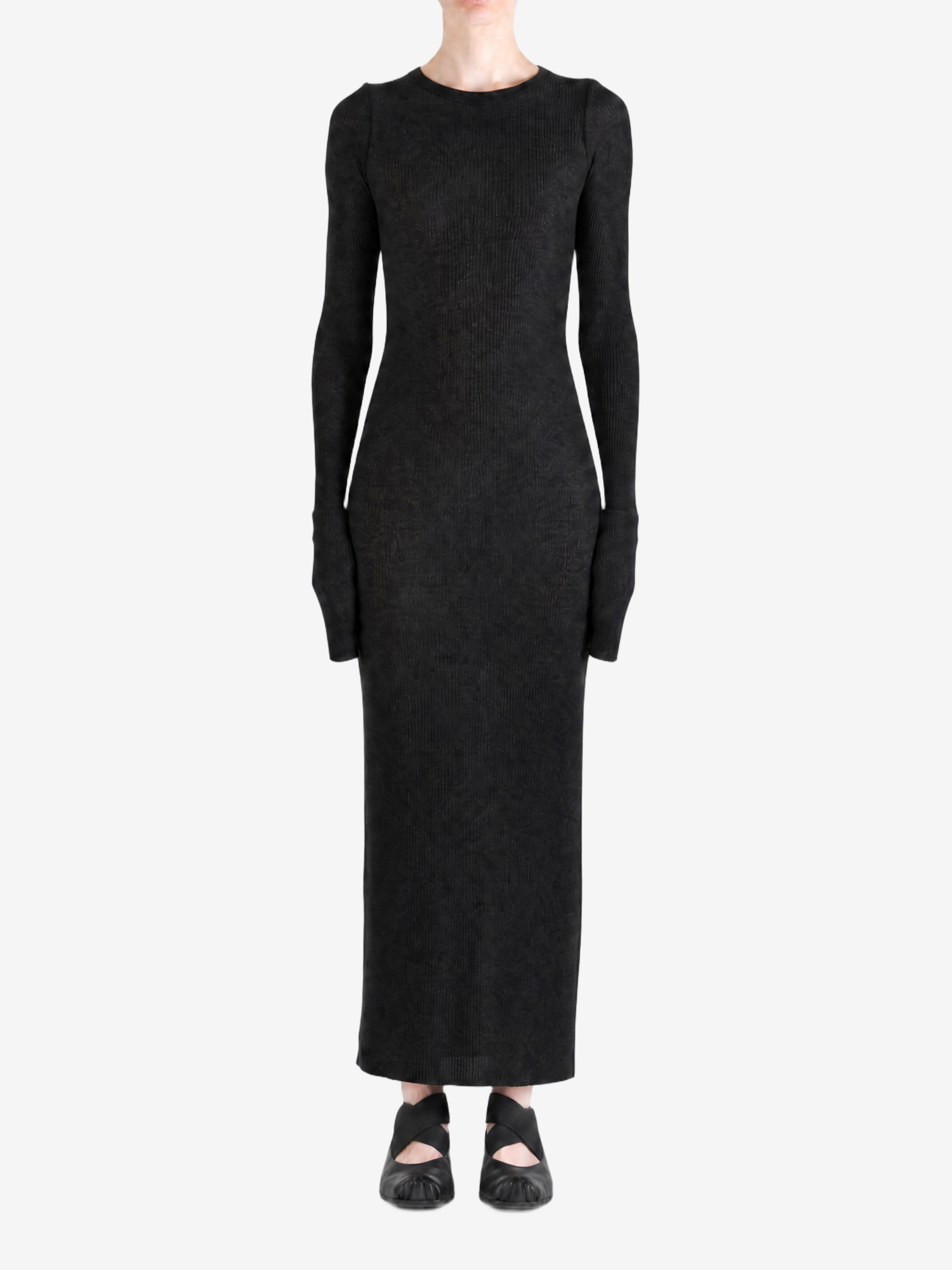 Black dress, full body view