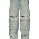 Blue pants, front view