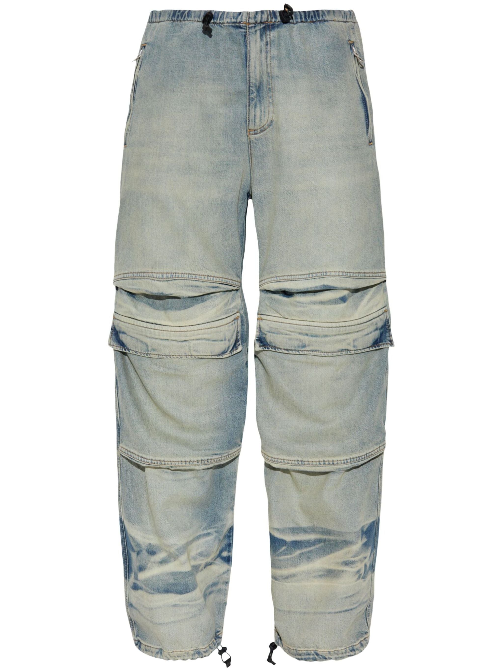 Blue pants, front view